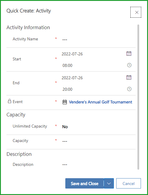 Create Activity