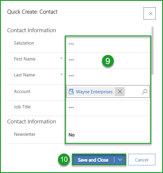 Create contact