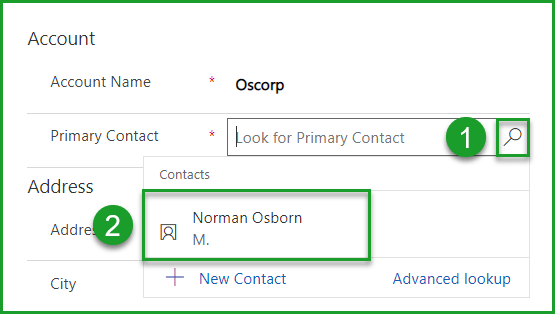 Existing contact