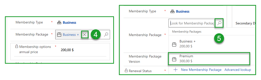 Changes at renewal