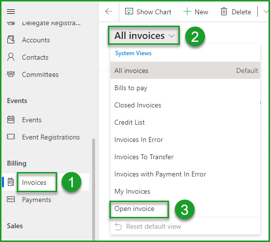 Open Invoices