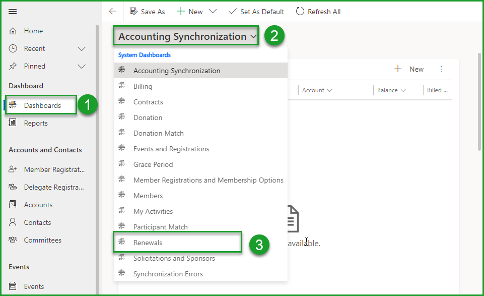 Renewals Dashboards