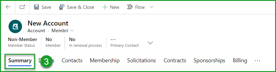 Summary tab