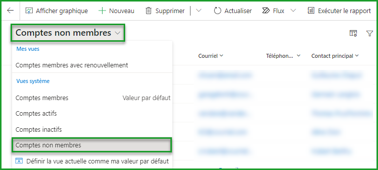 Vue des comptes non membres