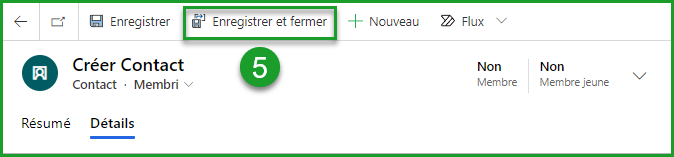 Créer Contact