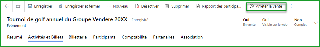 Mise en vente