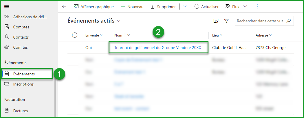 Choisir Événement