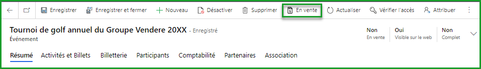 Mise en vente