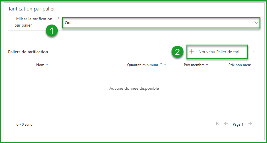 Tarif par palier