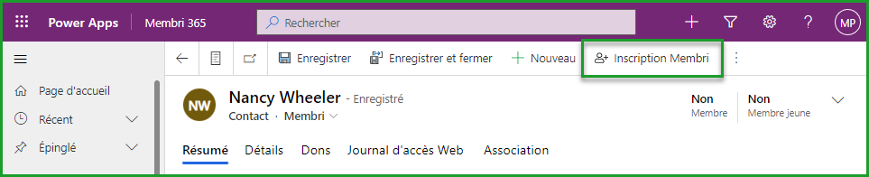 Envoyer un courriel d&#39;inscription